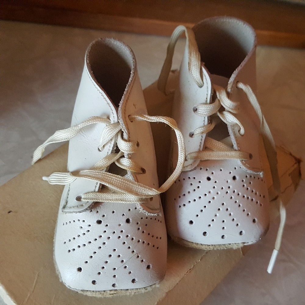 Vintage Soft Sole Leather Baby Shoes